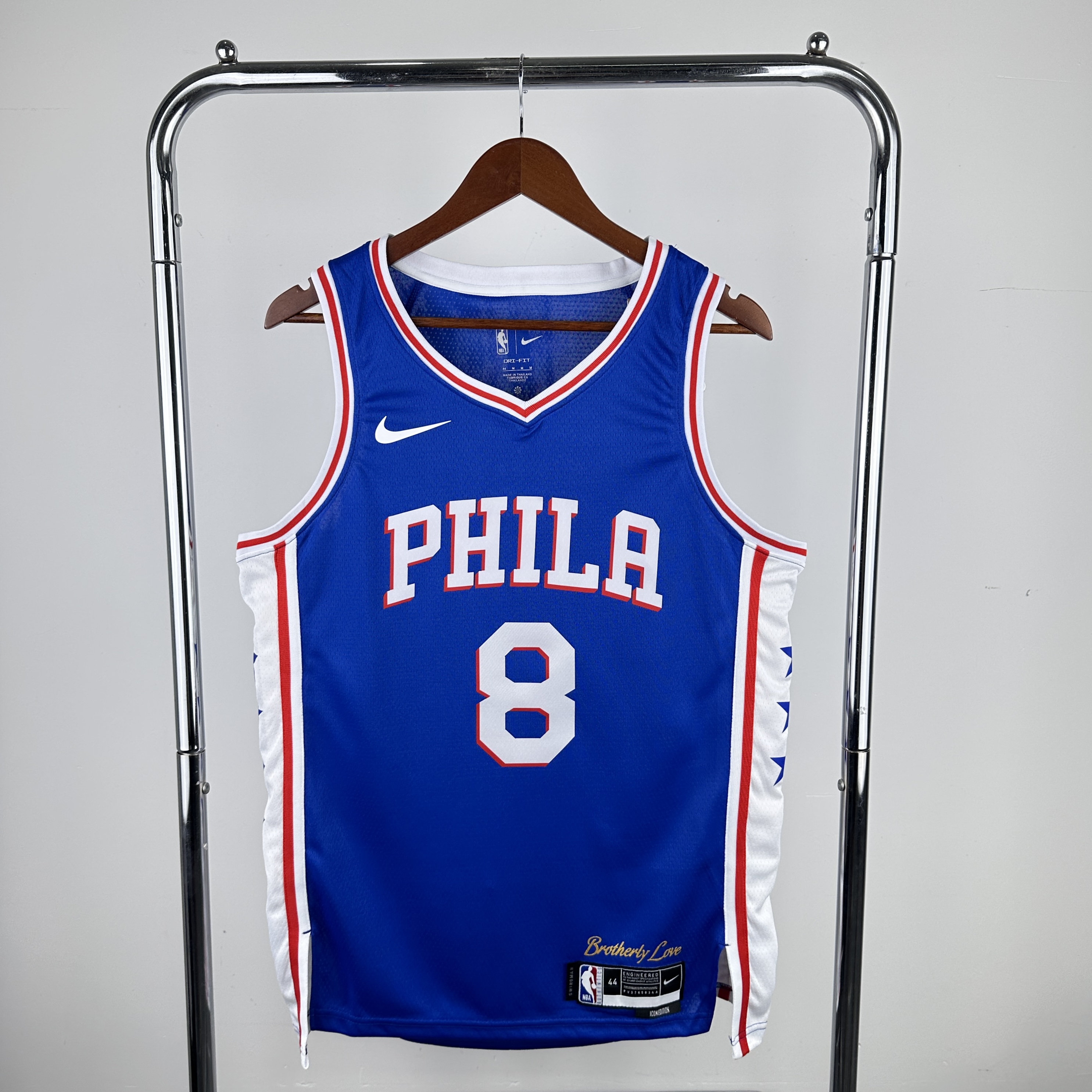 Men Philadelphia 76ers #8 George Blue Seasons Nike 2024 NBA Jersey->->NBA Jersey